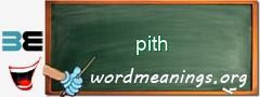 WordMeaning blackboard for pith